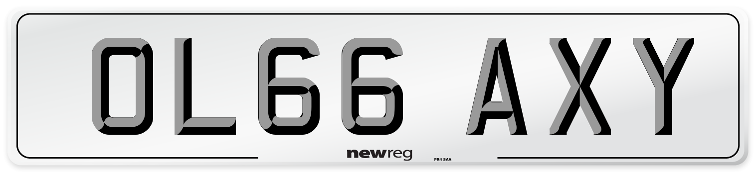 OL66 AXY Number Plate from New Reg